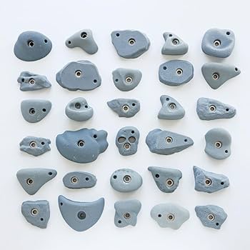 Amazon | クライミングホールド30個セット 取付金具付き (木壁